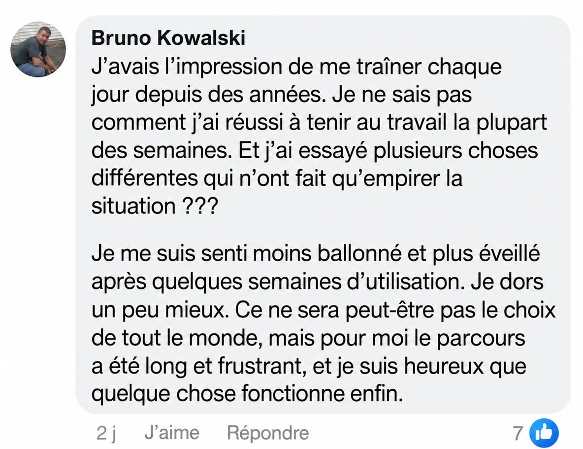 Commentaire client sur le soutien hépatique avec Hepalys ™